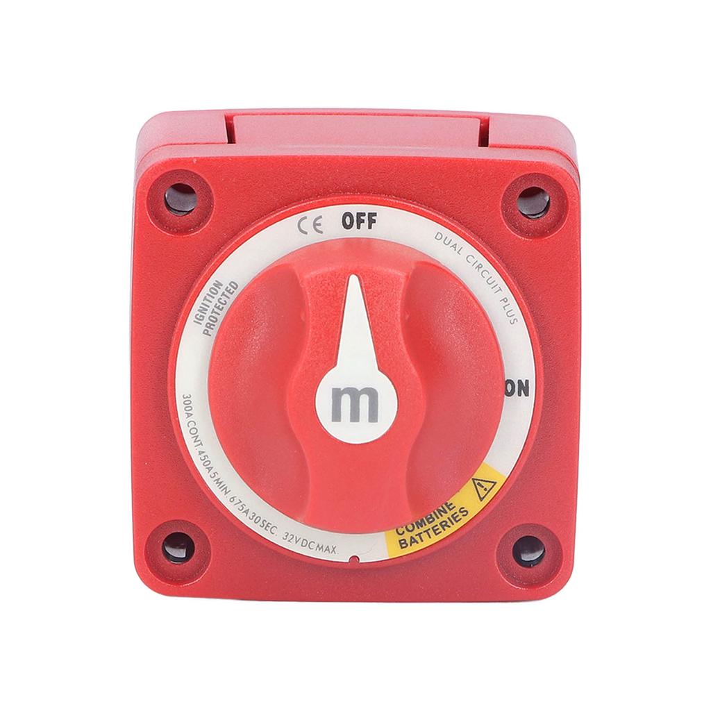 Battery Switch On Off 300A 12V24V Dual Circuit 4 Terminals Ignition Protected for Yachts RVs