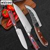 Japanese Chef's Knife Damascus Pattern Santoku Knife Kitchen Forged Boning Knife Meat Cleaver Fish Fruit Slicing Knives with Box