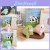Adorable Fluffy Dinosaur Plush Toy Keychain Soft Pp Cotton Stuffed Figure