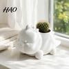 Cute Desktop Decoration 3D Printed Dinosaur Shaped Succulents Pot, Planter for Small Modern Desk Accessory Cactus Mini Plants, Decorative Flower