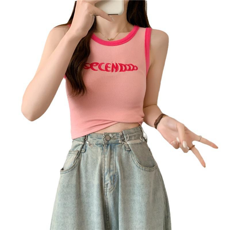 2025 Summer Women's Sleeveless Crop Top: Fashionable Slim Fit for Students