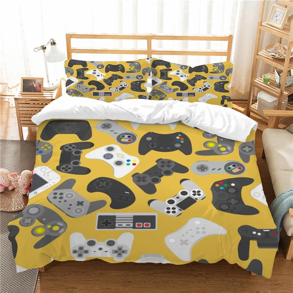 Gamepad Design Kids Soft Breathable Bed Set Bedding Suit Football  Bedroom Bedclothes Decor