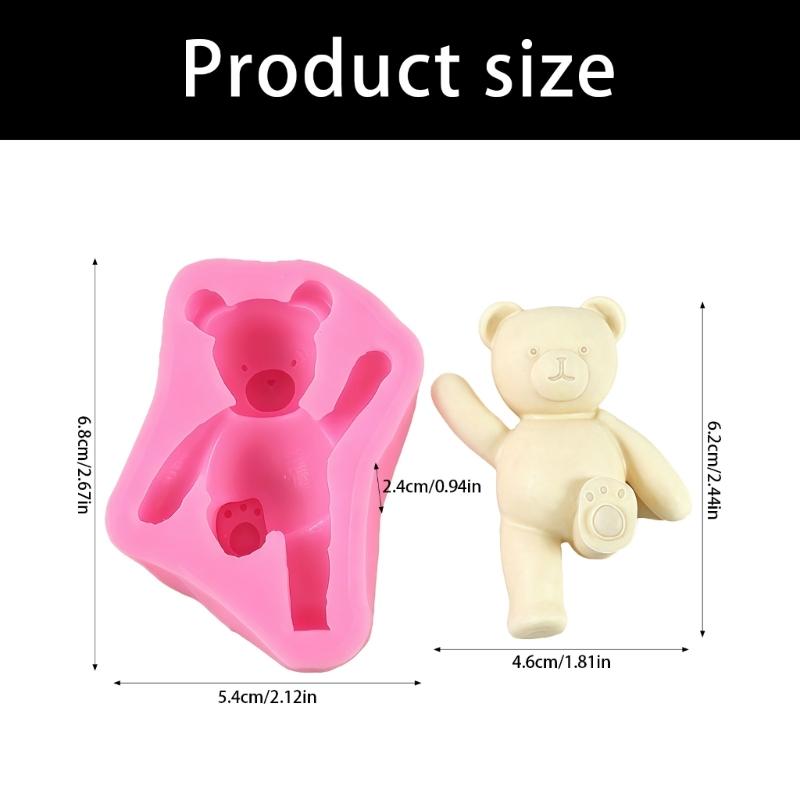 Silicone Bear Cake Molds For Baking Chocolate Candy Jellies With Cute Kicking Leg Design Easy To Releases For Home Kitchens