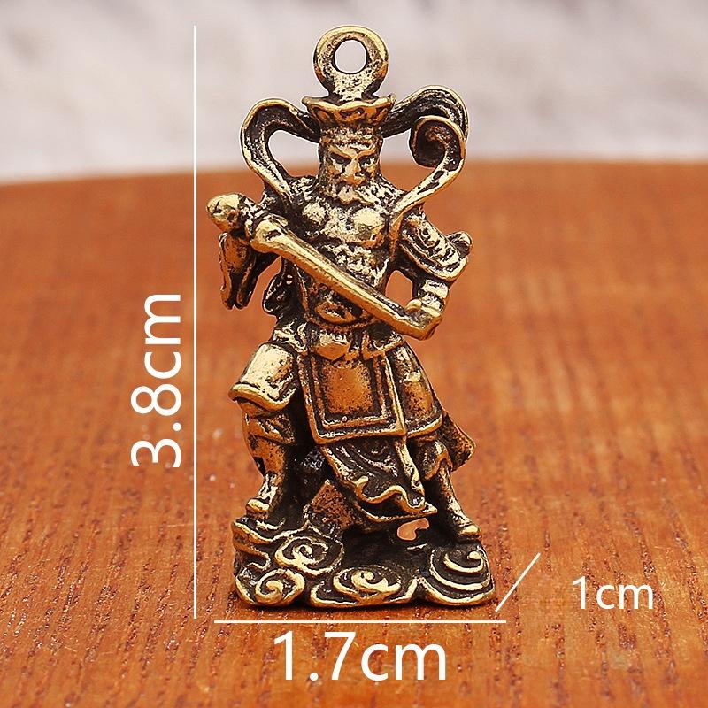 New Retro Brass Four Heavenly Kings Statues Desktop Ornaments Antique Miscellanea Buddha Bronze Carvings Vintage Bronzeware