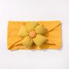 New solid color jacquard children's headband, cute five-petaled flower baby headscarf, thin soft baby hair accessories