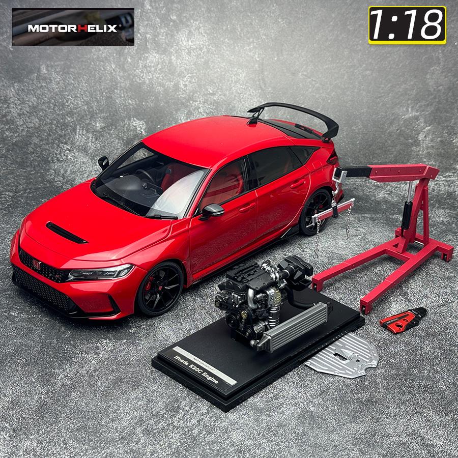 AAALZ1 Motorhelix 1:18 MH Honda FL5 Civic Type R Car Model Sports Car Static Decoration Holiday Gift Collection