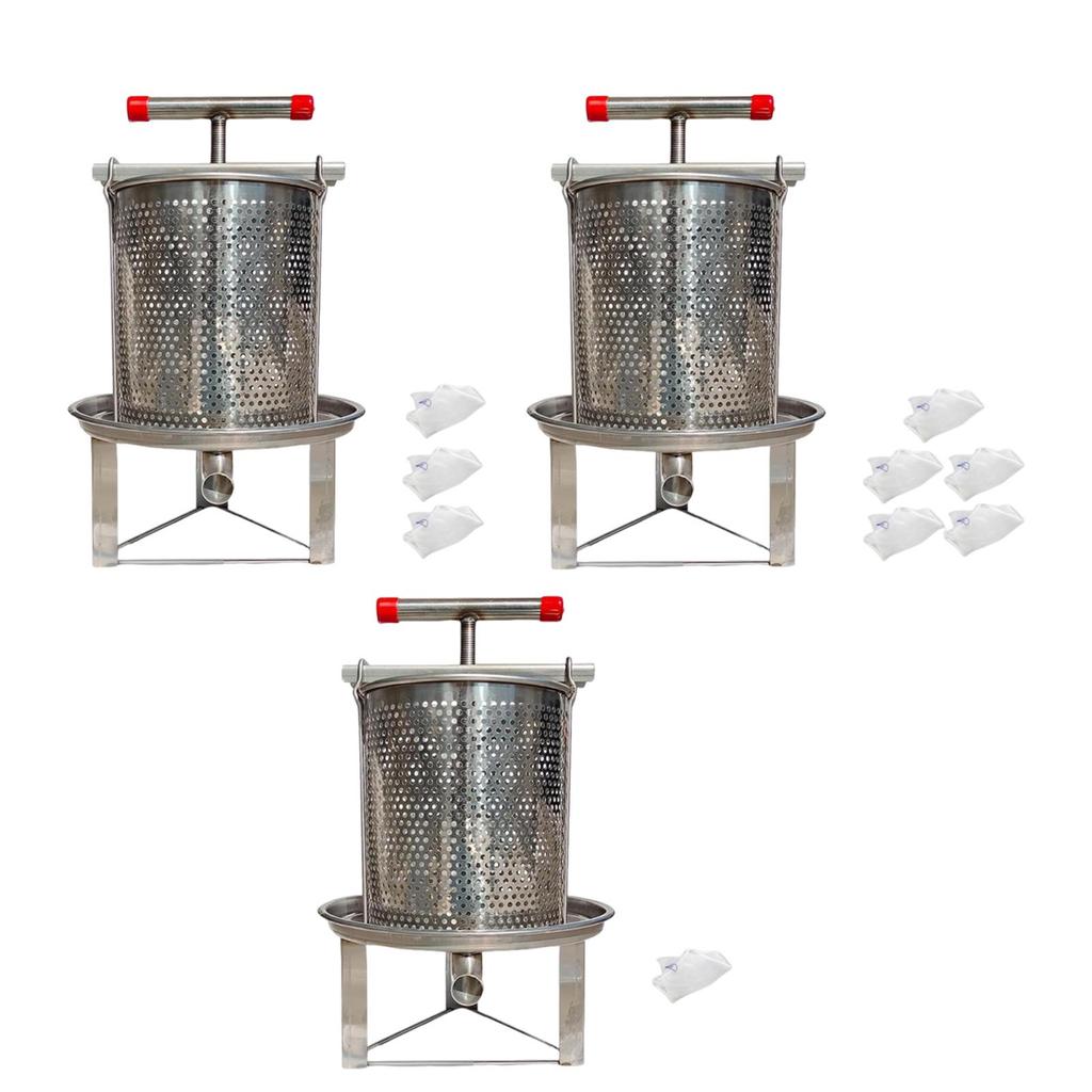 Pressa per Miele Base Stabile con Sacchetto Filtrante Pressa Frutta Leggera per Olio d'Oliva Succo Verdura Uva Vinaccia