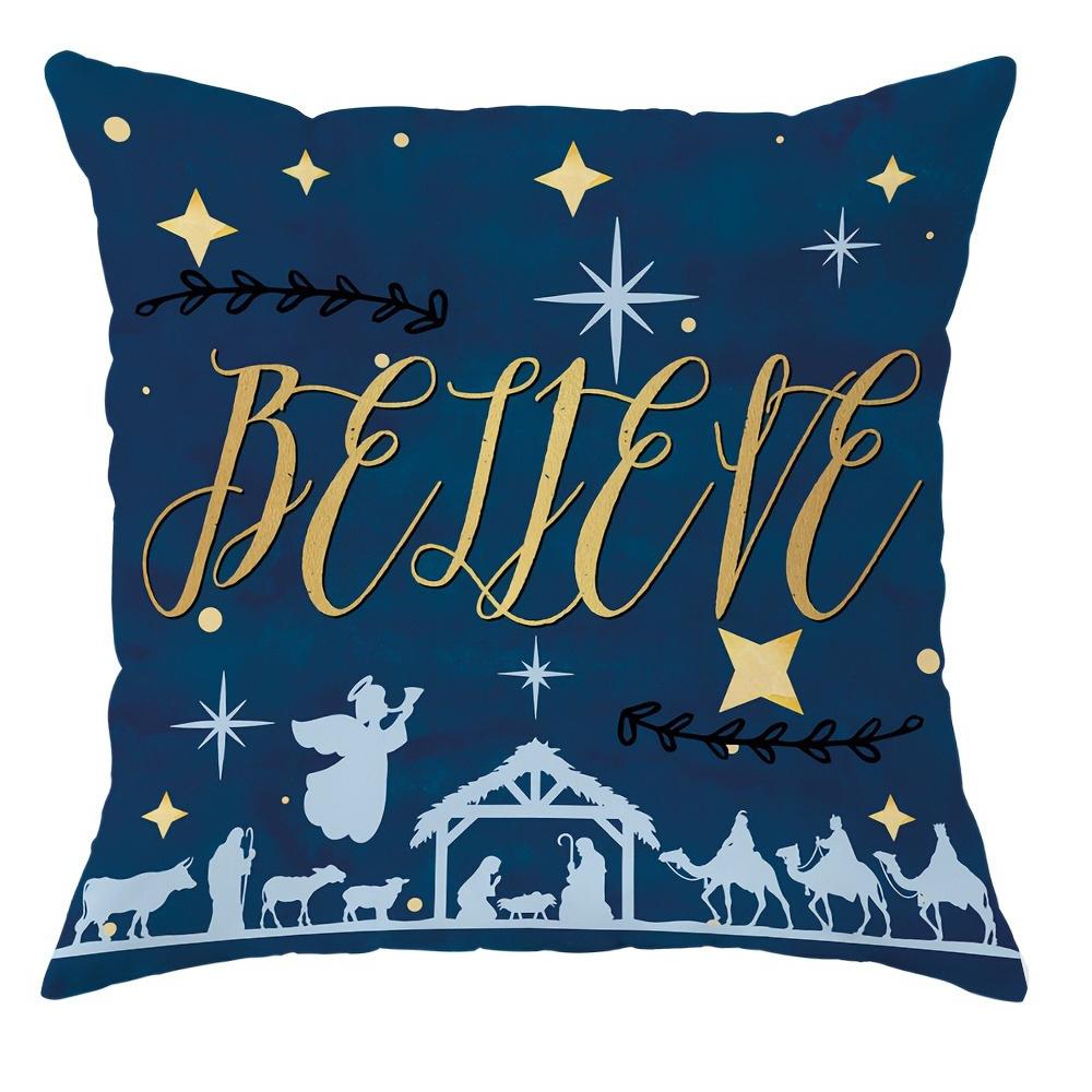 

45x45 см рождественская наволочка для украшения дивана в гостиной, наволочка для подушки в спальне, украшение для дома, подарок на Новый год 40x40cm