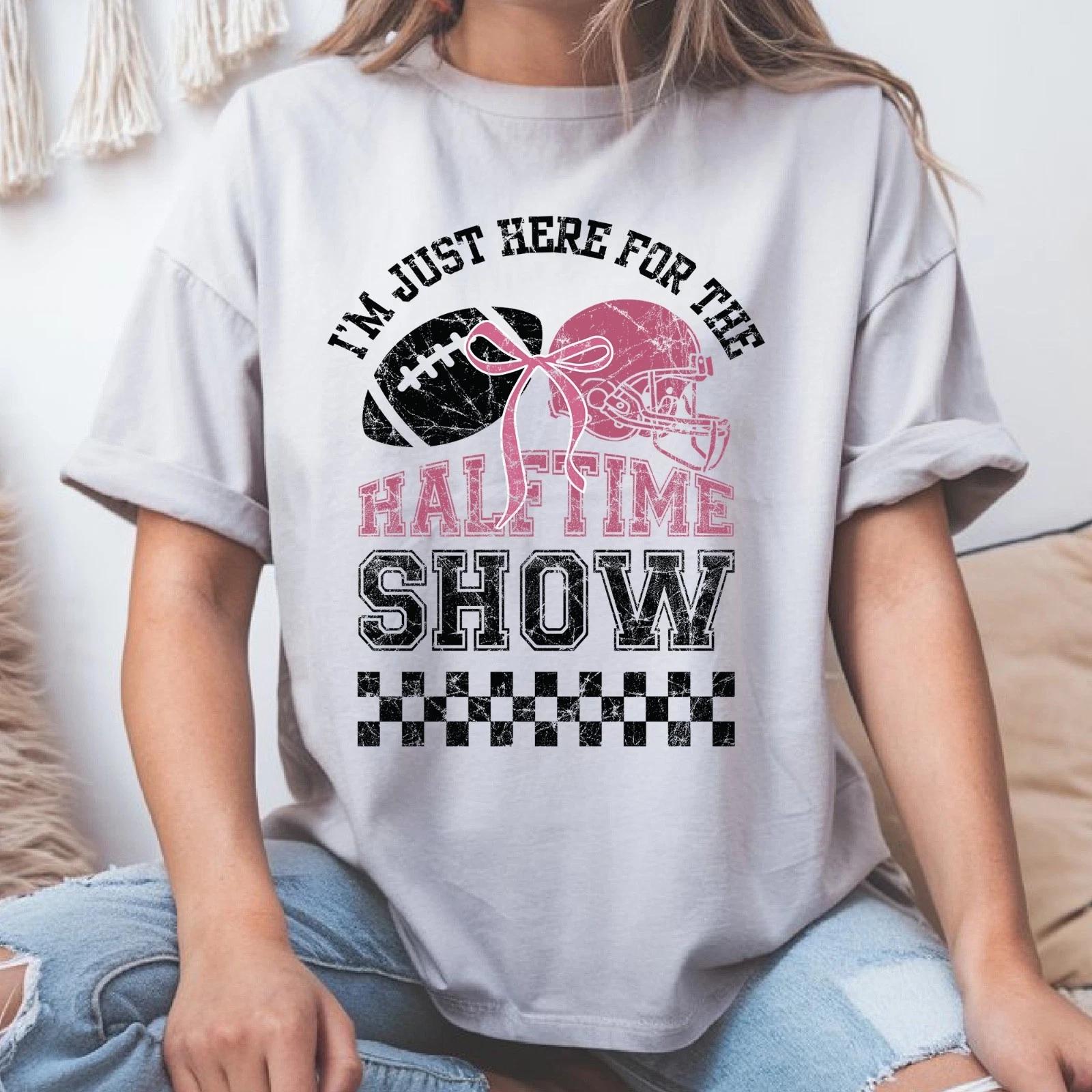 Super Bowl I m Just Here for the Halftime Show tee, Game Day Football Shirt S