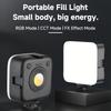 Mini Square Mobile Phone Fill Light Magnetic Mount Photography Lighting For Live Content Creation 3000K-6500K Adjustable