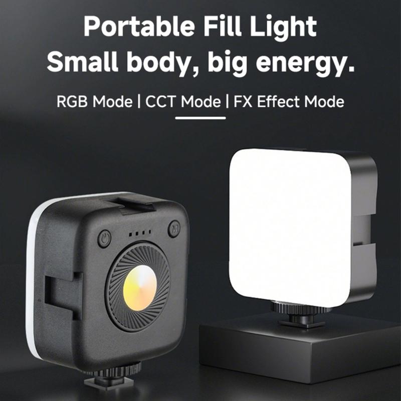 Mini Square Mobile Phone Fill Light Magnetic Mount Photography Lighting For Live Content Creation 3000K-6500K Adjustable