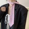 Ribbon Floral Scarf Printed Shirt Tie Retro Scarf Headband  Sun Hat Trim Decoration