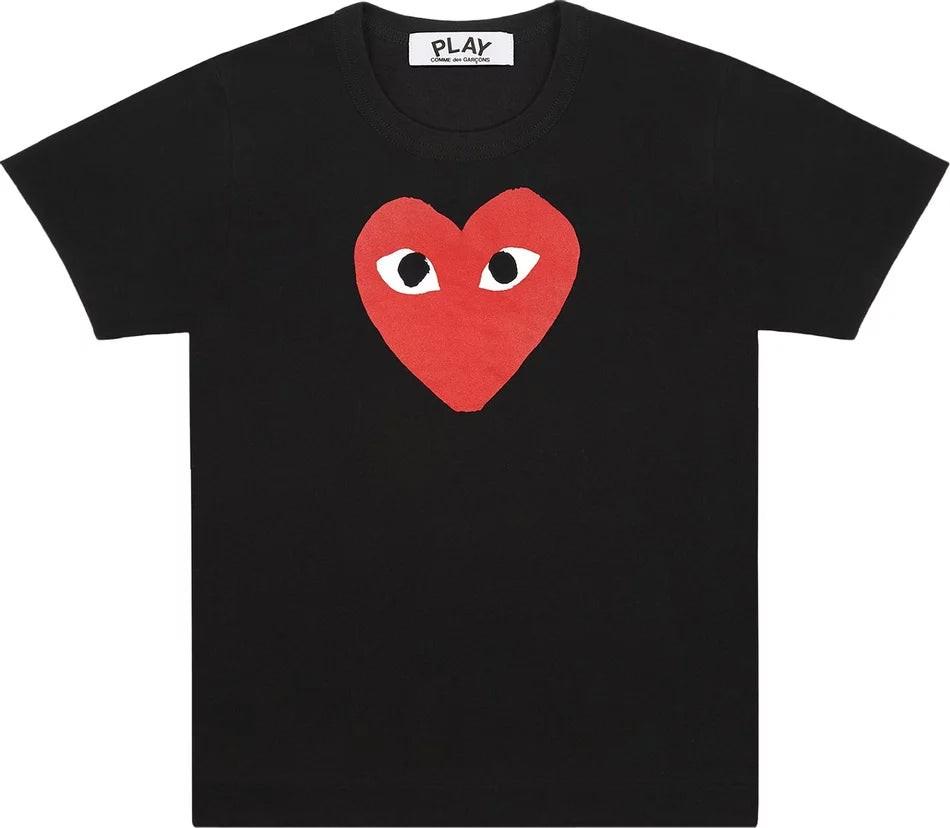 COMME DES GARCONS PLAY Red Heart T-Shirt - Black - AZ-T112-051-1 Unisex T-Shirt