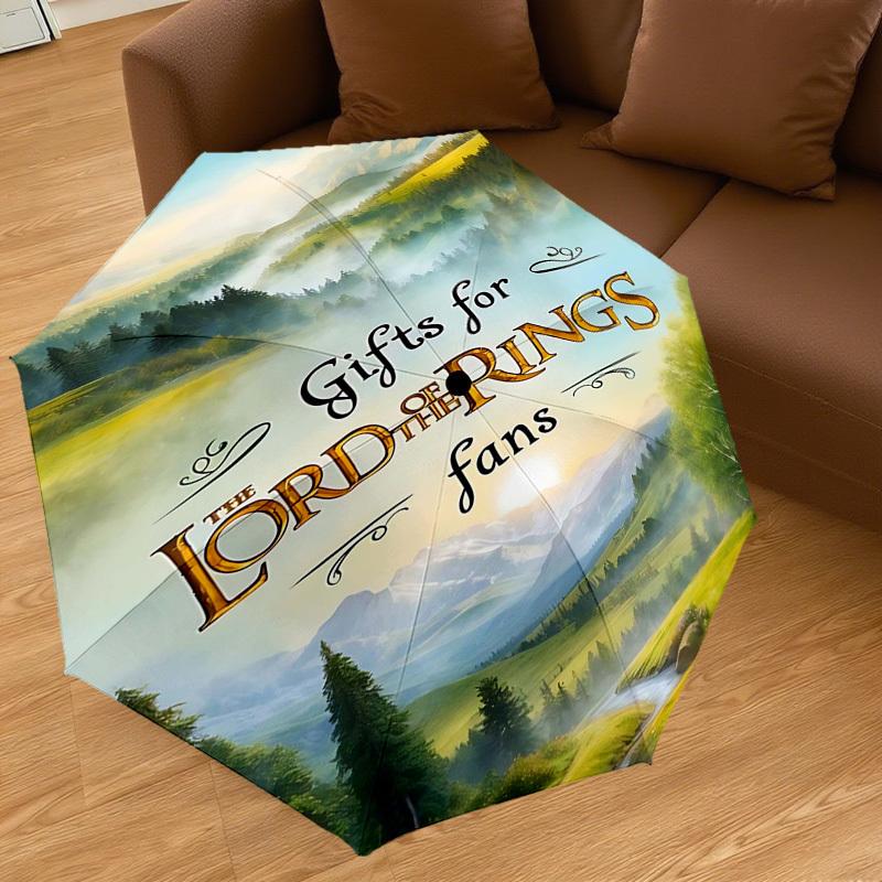 1pc Gifts Lord of the Rings fans Folding umbrella automatic open/close, 8-Rib Durable Frame, Compact Folding Design, Ideal Birthday1107L