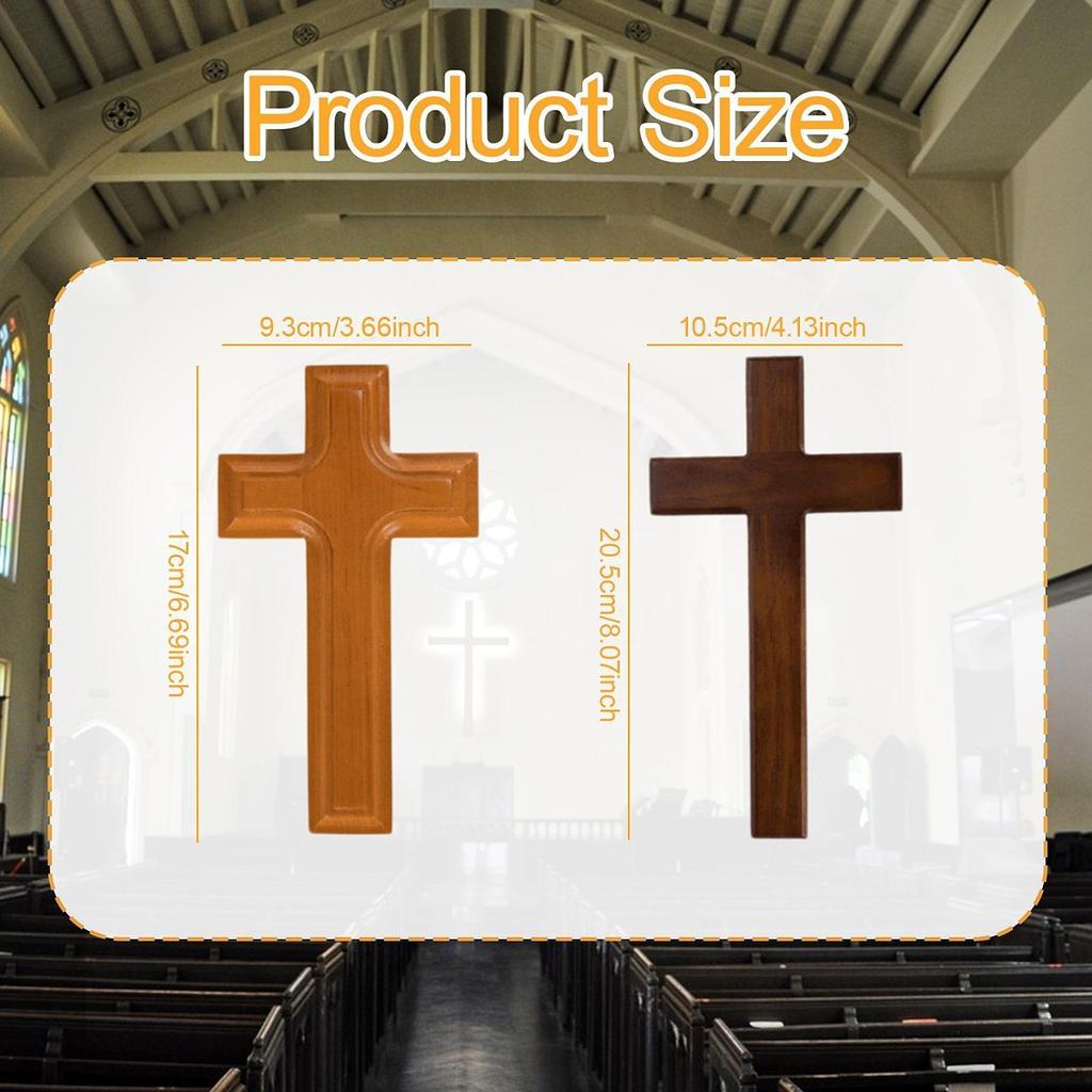 Artistic Wooden Cross Featuring Christian Jesus Design, Spiritual Piece Catholic Crucifix for Living