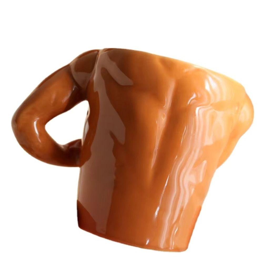 Gift Box Muscle Man Mug With Handle Funny Gift Mugs Funny Gift Unusual Route Mug  Household Use