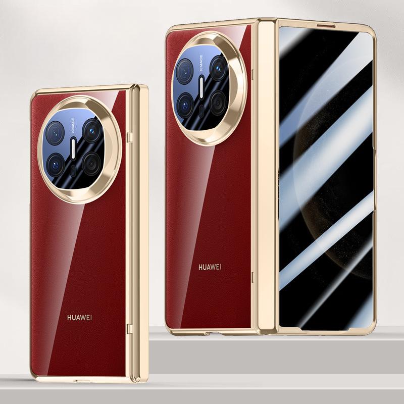 Suitable for Huawei Matex6 Mobile Phone Case Film Integrated Flip Plating Transparent All-inclusive Spring Hinge Center Shaft Anti-fall Sleeve