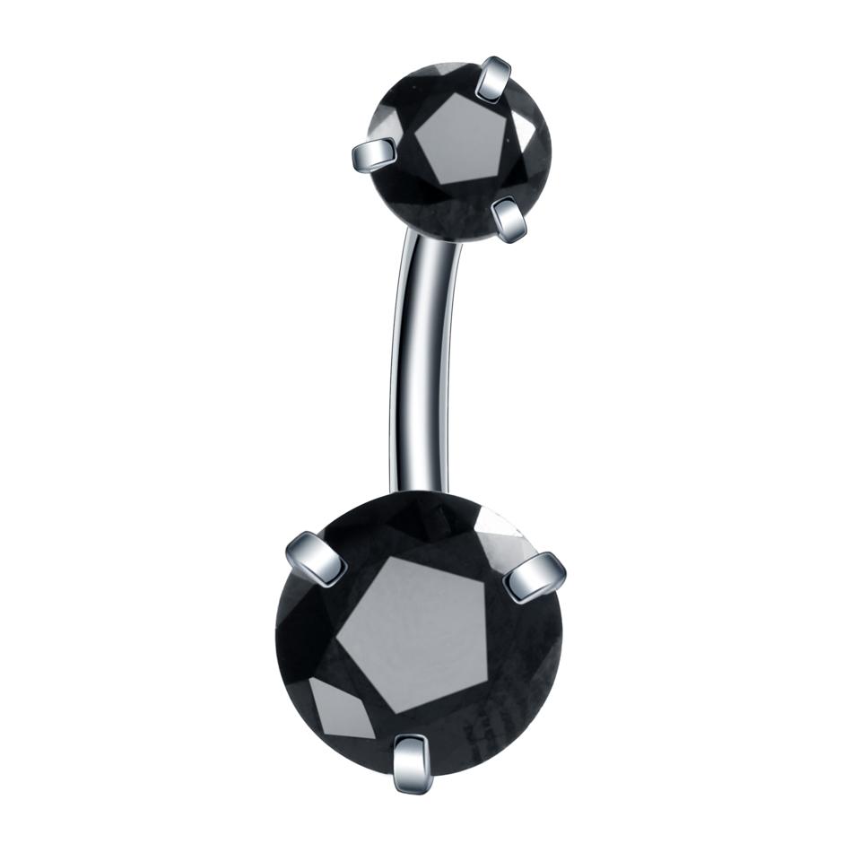 1PC Surgical Steel Crystal Belly Button Piercings 14G Heart Belly Piercing CZ Navel Ring Nombril Belly Rings Sexy Women Jewelry