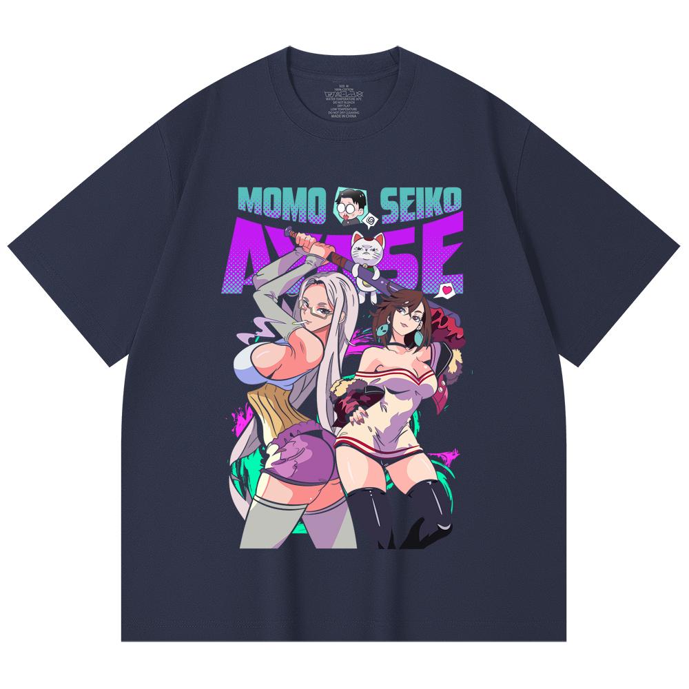 230 Gsm 100% Cotton Dandadan V22 Momo Seiko Print Unisex Heavy Cotton T Shirt