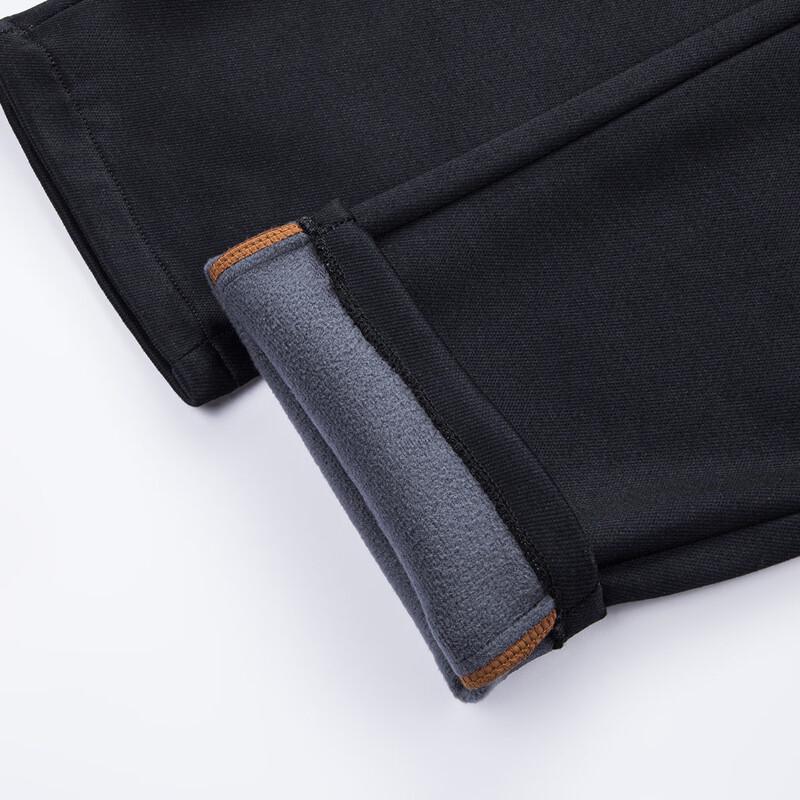 XueZhongFei Men's Fleece-Lined Straight-Leg Winter Pants