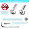 Anti Theft License Plate Screw Kit Tamper Proof License Screws Car License Plate Bolts 304 Stainless Steel Plate Mounting Hardware - 1/4’’ Screws