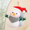Fluffy Snowman Plush Toy Cartoon Xmas Ornament Creative Christmas Snowman Pendant  Christmas Gift