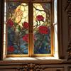 Bunte europäische Vintage Buntglas Kirchenfolie Heim- und Bürofenster Sichtschutzfolie PVC Selbstklebende Aufkleber