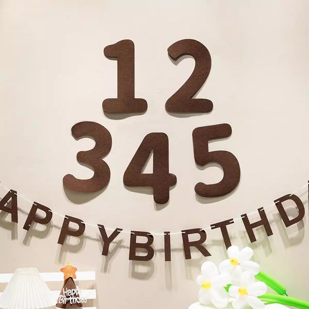 Filz Geburtstagsflagge, Wimpelflagge, Kinder Baby Erster Geburtstag Party Dekoration, Vlies Digitalflagge