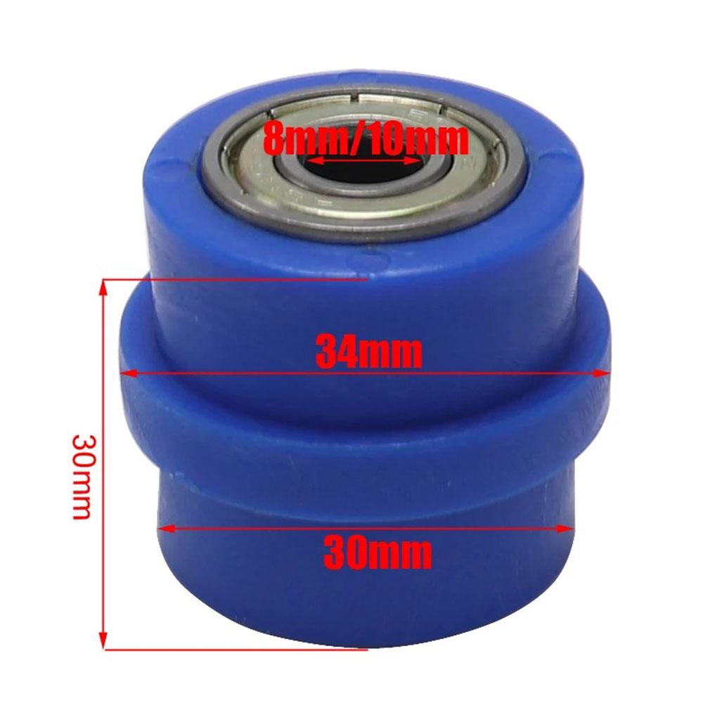 2pcs 8mm 10mm Motorcycle Chain Tensioner Motocross Wheel Guide Drive Roller Pulley ATV Moto Accessories Enduro Dirt Pitbike