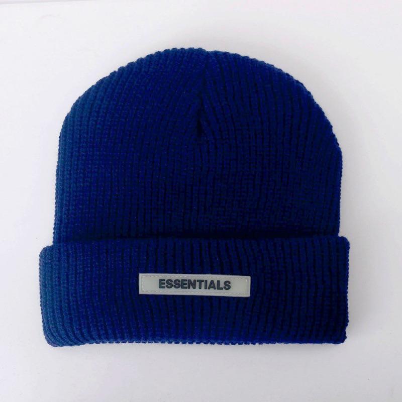 Essentials Knitted Hat Alphabet Wool Hat Knitted Hat Big Head Circumference Beanie Hexagonal Melon Vest Hat