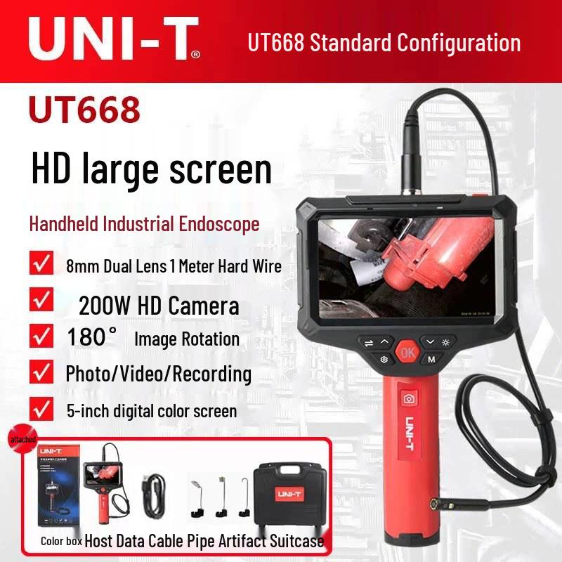 UNI-T 360° HD Endoscope Camera for Industrial and Auto Inspection