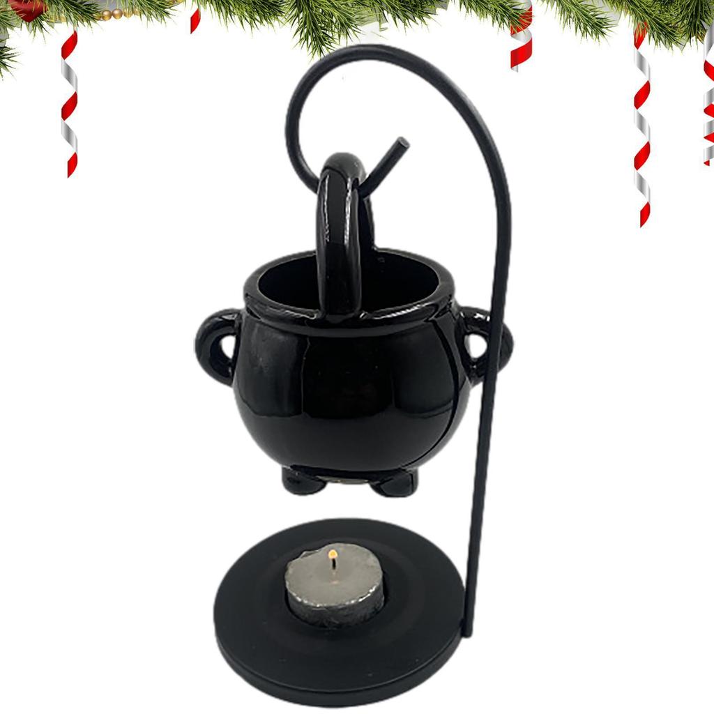 Halloween Cauldron Ceramic Essential Oil Burner Ceramic Candle Holder Essential Oil Burner Diffuser Furnace Home Decoration