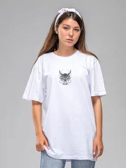 Black oversized flower T-shirt S
