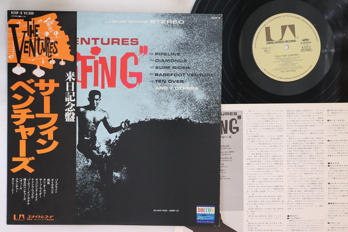 

LP Record VENTURES Surfing K25P9 UNITED ARTISTS 1980 Japan Obi Rock Used