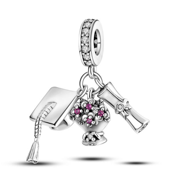 925 Sterling Silver Charms Beads Animal Pendant Dangle Fit Necklace Bracelet Gift Women Party