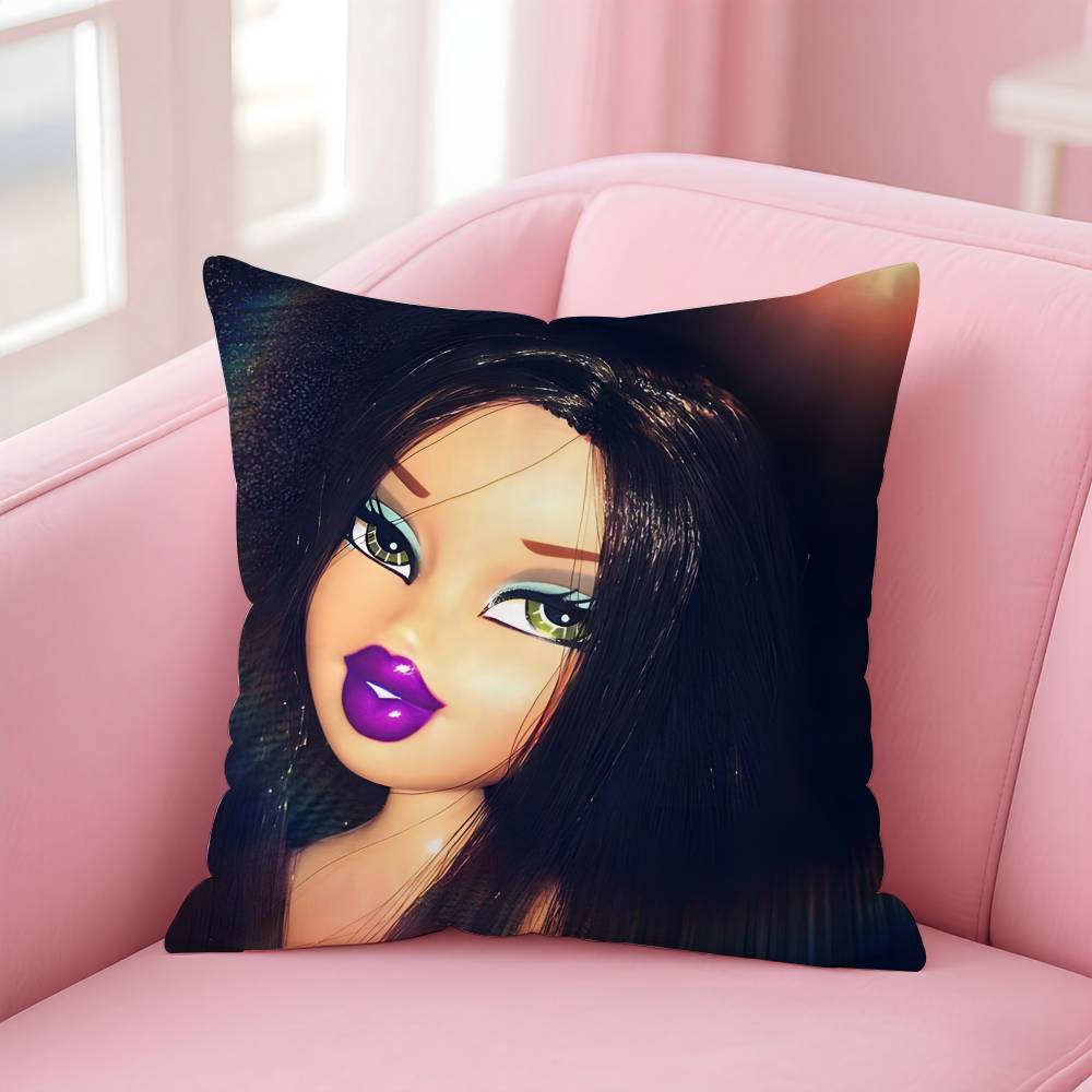 B-BratzZ Fashion m-Mask g-Girl Pillow Case Pattern Printing Pillowcase Living Room Sofa Cushion Cover Bedroom Room Decor