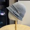 New Woolen Hat for Women Autumn and Winter Face Showing Top Hat Hepburn Style French Elegant Retro Fisherman Hat Basin Hat