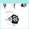 Halloween Skull Horror Movie Screaming Gothic Metal Badge For Men And Women