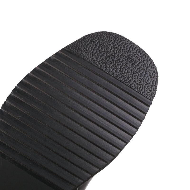 Foam Light-weight Sole Platform Wedges High Heels Girls Shoes Gloss Patent PU Leather Red White Ankle Stretch Booties Gothic Women Black Boots