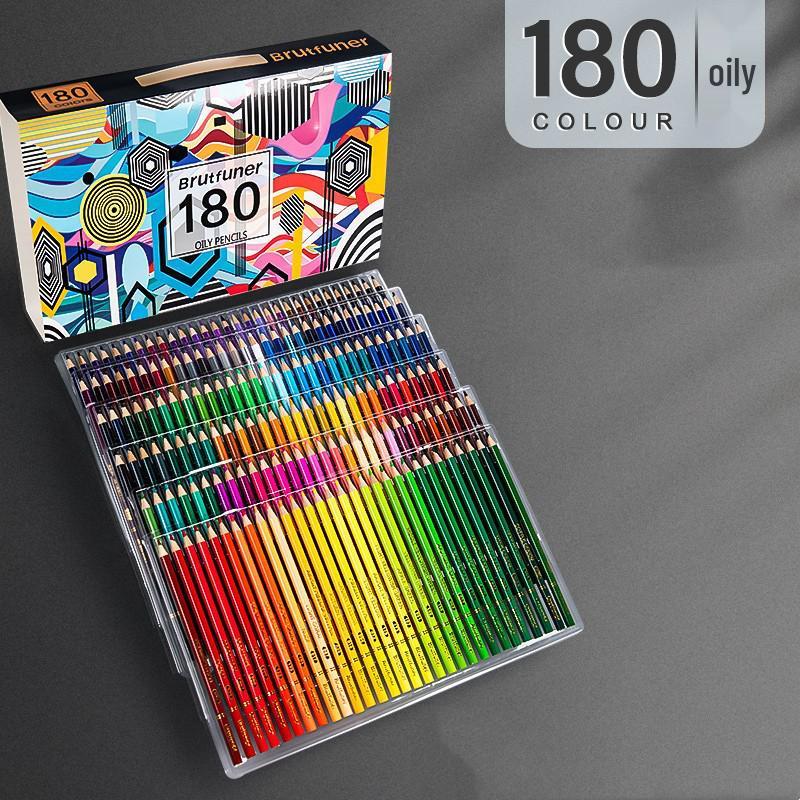 Cross-border Brutfuner 180 Oil-Based Non-Water-Soluble Colored Pencils for Art and Graffiti Drawing.