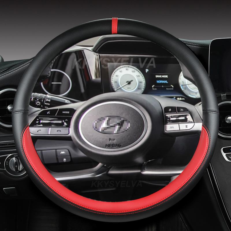 PU Leather Car Steering Wheel Cover For Hyundai Tucson  2022 NX4 Elantra  Sonata 10th   2022 Auto Accessories