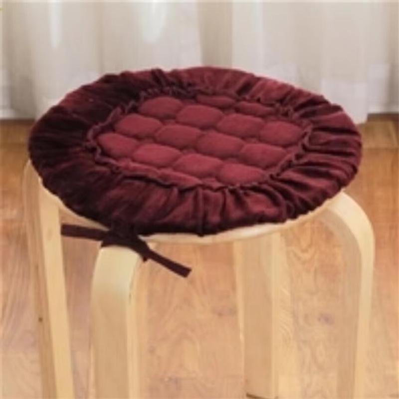 Winter Thicken Plush Stool Pads Simple Solid Color Home Decoration Anti-slip Seat Mats Round Dining Chair Sitting Cushion 1490₽