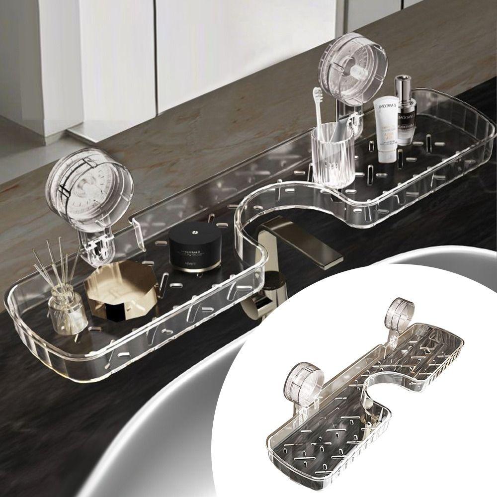Wall Mount Bathroom Shelf Drainable Shower Shelf Durable Storage Rack