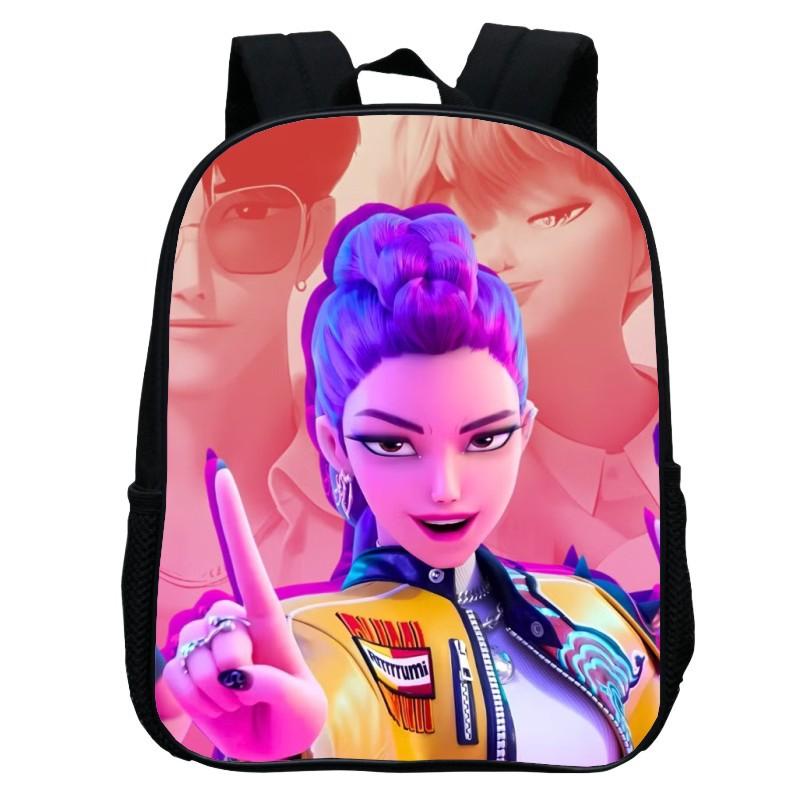 Printed Witch Hunters Huntrix Kpop Kindergarten Bag, Cartoon 12-inch Backpack Lightweight