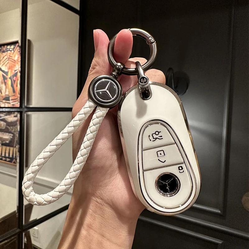ULA5 Car Key Case Shell Fob For Mercedes Benz A C E S G Class GLC CLE CLA GLB GLS W177 W205 W213 W222 X167 AMG Keychain