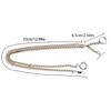 Men Double Albert Chain Pocket Watch Curb Link Classic Antique T-Bar Watch Chain for Pocket Watch Keys Pendants