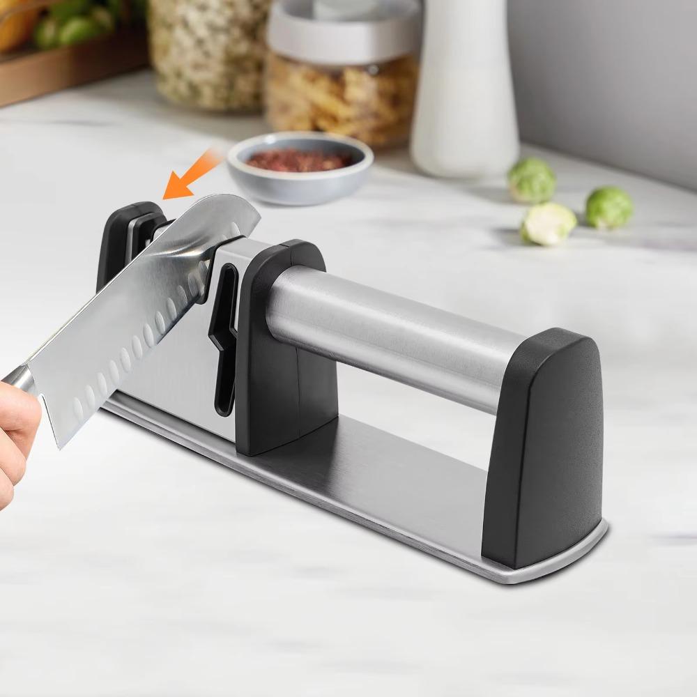 Handheld Kitchen Sharpening Stone Manual Whetstone Household 4 in 1 Sharpener  Canteen