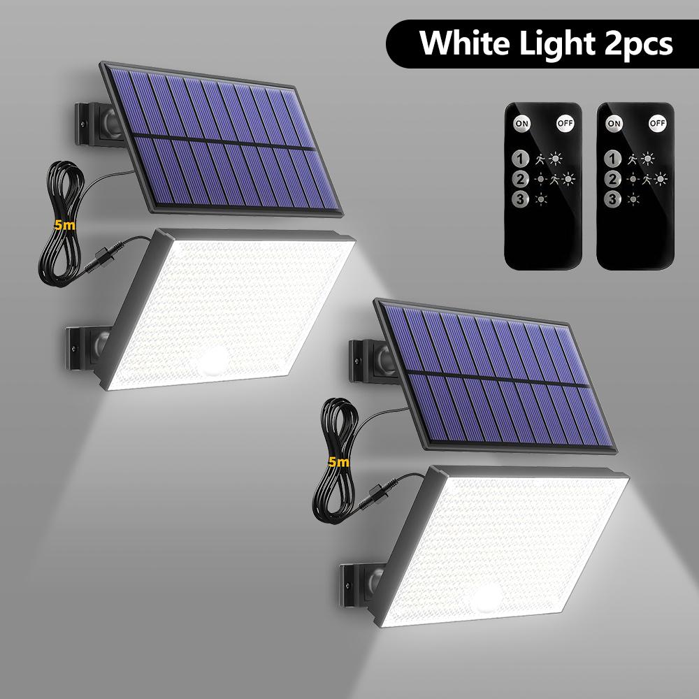 Outdoor 400LEDS Solar Lights Split Motion Sensor Solar Security Lights 3 Modes Waterproof Solar Powered Wall Light Yard Shed