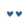 Cute Korean Earrings Heart Bling Zircon Stone Rose Gold Color Stud Earring for Women Fashion Jewelry New Gift