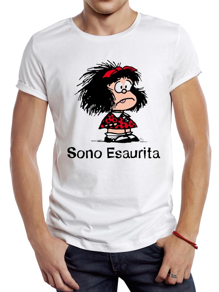 TEEHUB Funny Mafalda Hangover Beer T Shirt Short Sleeve Cartoon Girl Printed Harajuku Tshirt Tops Men's T-shirt Streetwear